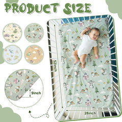 VitalCozy watercolor dragon crib sheet full set enhances nursery with fairy-tale charm