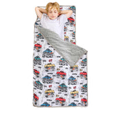 Viviland toddler nap mat monster-truck pattern for cozy preschool naps