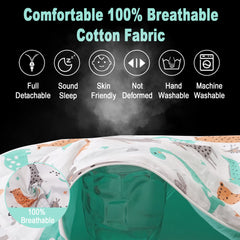 Viviland lounger soft breathable fabric keeps baby comfortable during naps