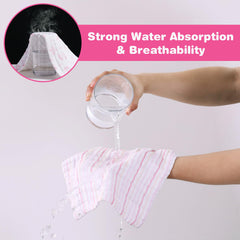 Viviland baby muslin burp cloths in neutral pattern ideal for everyday use.