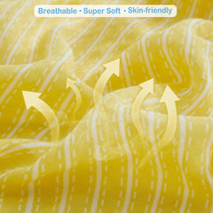 Viviland Muslin Swaddle Blankets 47x47 closeup softness highlights airy cotton texture for gentle skin contact.