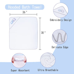 Viviland newborn face washcloths printed design ready for gentle wipe downs.