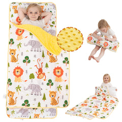 Viviland toddler nap mat with forest pattern provides comforting naptime ambiance for preschoolers.
