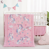 Viviland Unicorn Bedding Quilt offers soft warmth for baby's naps.