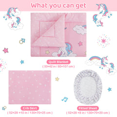 Viviland Unicorn Bedding Sheet provides gentle touch for delicate skin.