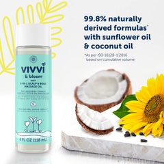 Vivvi & Bloom Gentle 2-in-1 oil pour demonstrates easy scalp massage and quick absorption.