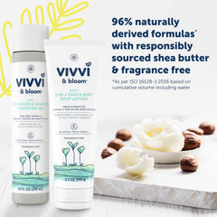 Vivvi & Bloom shea butter ingredient closeup emphasizes moisturization and nourishment.