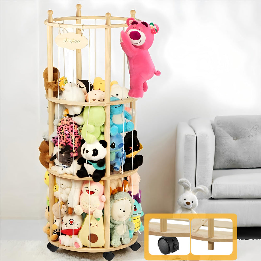 Viyuse stuffed animal zoo storage with a durable base provides stable nursery organization.