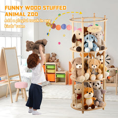 Viyuse wooden stuffed animal holder highlights durable, natural wood grain for stylish, lasting decor.