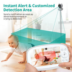 Vizolink VB10S 4-split-screen view enables monitoring multiple rooms at once.