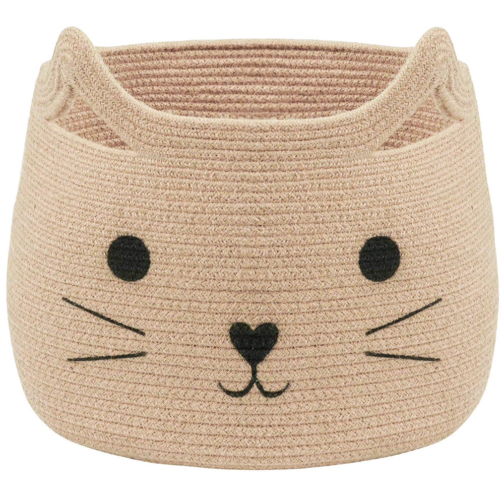 VK VK·LIVING cat basket large storage in neutral color for towels and toys