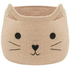 VK VK·LIVING cat basket large storage in neutral color for towels and toys