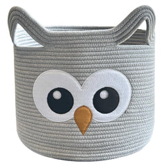 VK VK·LIVING Owl storage basket face design keeps nursery toys organized