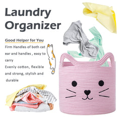 VK VK·LIVING soft yet firm rope basket supports weight while remaining easy to move.
