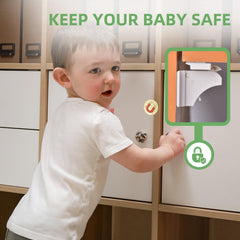 Vkania lock inside cabinet demonstrates invisible design protecting curious toddlers.