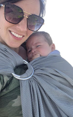 Vlokup Baby Water Ring Sling fabric detail highlights breathable mesh for hot days.