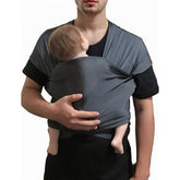 Vlokup baby wrap close-bond scene showing secure cuddling during outings.