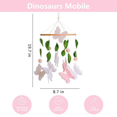 Vlokup butterfly mobile decor adds playful nursery charm.