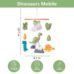 Vlokup dinosaur mobile soft felt material invites safe tactile exploration for infants