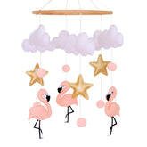 Vlokup pink flamingo baby crib mobile with gentle motion supports visual development