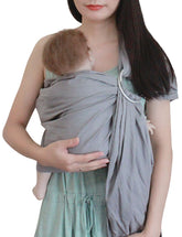 Vlokup ring sling carrier texture in linen-cotton for breathable all-season comfort.