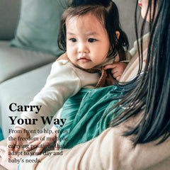 Vlokup ring sling ergonomic design distributes weight for comfortable wear.