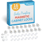 Vmaisi 16-pack cabinet locks shown for inside-installation enabling discreet childproofing