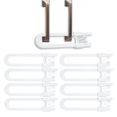 Vmaisi 8-pack baby sliding cabinet locks secure kitchens and cupboards with simple installation.