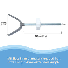 VMAISI 8mm bolts extend reach to fit multiple stair gate rails