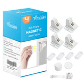 Vmaisi magnetic cabinet locks pack front view for discreet child safety.