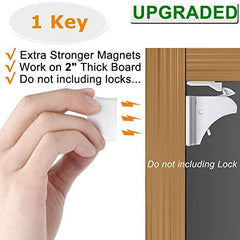 Vmaisi replacement key in hand demonstrates easy activation with magnetic cabinet locks.