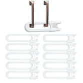 Vmaisi sliding cabinet lock pack10 on a kitchen cabinet for child safety.