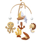 VN3BTOY ocean mobile octopus close-up shows soft felt texture for calming naptime visuals