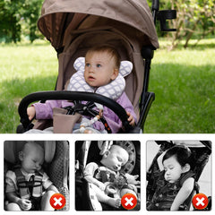 vocheer Baby Travel Pillow fits car seats and strollers for comfortable journeys.