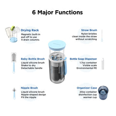 VOGOGE magnetic drying rack lid in blue for travel drying.