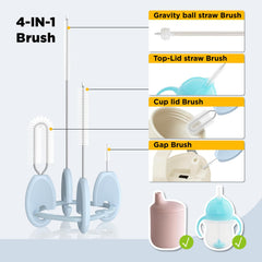 Detail brush from VOGOGE cleans spouts and lids on baby cups.