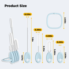 VOGOGE straw brush close-up shows soft nylon bristles for safe cleaning.