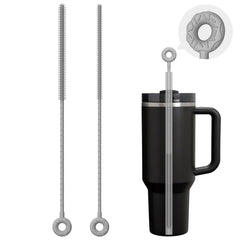 VOGOGE straw cleaner with dual-diameter bristles for 6mm and 9mm straws, thorough cleaning.