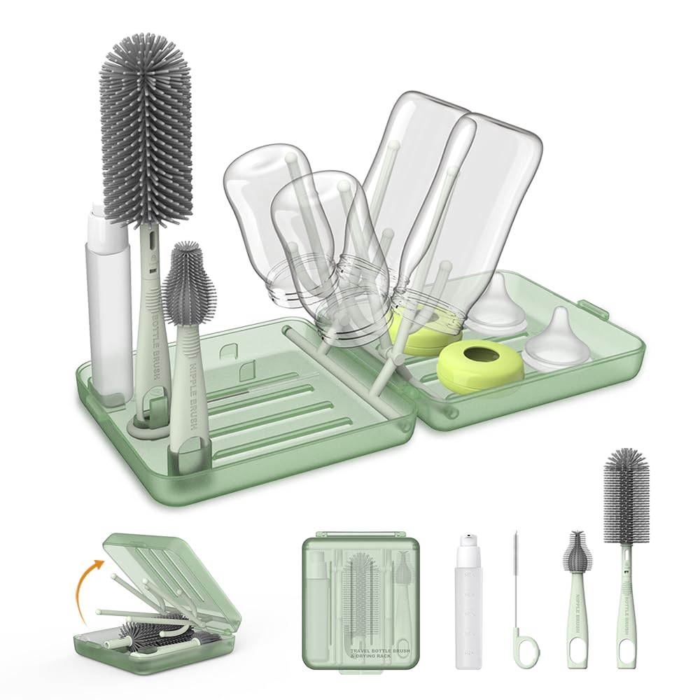 VOGOGE travel bottle brush kit case shows organized cleaning on the go for babies