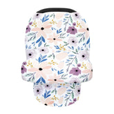 Vollmic car seat cover with privacy floral purple provides full coverage and shade.