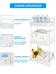 Volnamal diaper caddy tool-free assembly for fast setup.