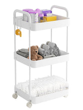 Volnamal diaper caddy organizer 3-tier cart keeps nursery essentials within reach.