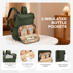 VONAL neoprene diaper bag backpack changing pad included for hygienic diaper changes on the move