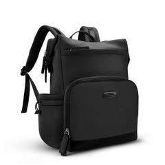 VONAL neoprene diaper bag backpack front view showing roomy 33L capacity for two kids.