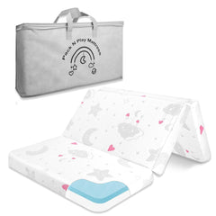 voomf Pack and Play mattress main provides a breathable surface for calmer baby sleep