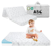 voomf trifold pack n play mattress folded in travel bag for travel