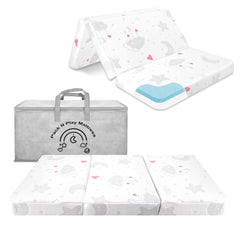 voomf pack and play mattress soft breathable cover promotes gentle, skin-friendly comfort.