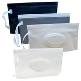 VOONGOR baby wipes pouch with closed cover keeps wipes travel-ready.