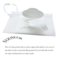 VOONGOR travel wipes holder hanging on stroller for quick access