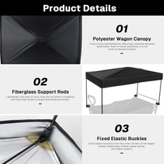 VOONKE wagon canopy cover blocks UV rays and rain